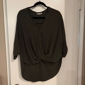 Lush Dark Olive Women's Blouse